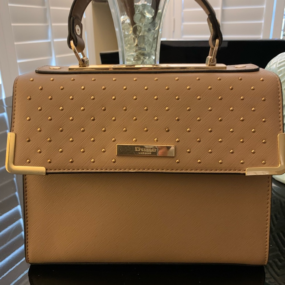Dune London Mauve with Goldtone Hardware Crossbody Satchel Bag with Coin Purse